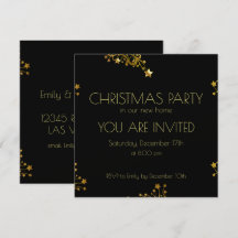 Juldagen Party Black Guld dekorativ Chic Stars