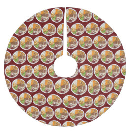 Juldagen Party, Storbritannien, Festive British Fo Julgransmatta Borstad Polyester