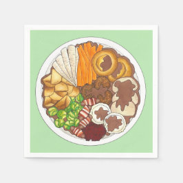 Juldagen Party, Storbritannien, Festive British Fo Pappersservett