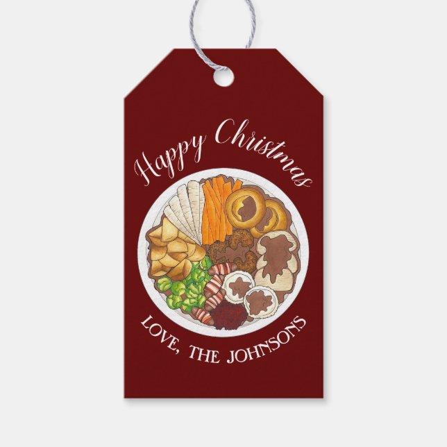 Juldagen Party, Storbritannien, Festive British Fo Presentetikett (Framsidan)