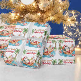 Juldagen Party vid bassäng Presentpapper