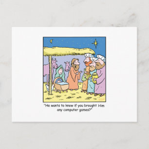 Juldagen Tecknad Tre Wise Kung Computer Games Helg Vykort