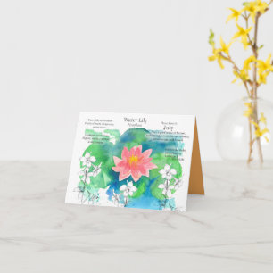 Juldagen Vatten Lily Larkspur Birtud Flower Kort