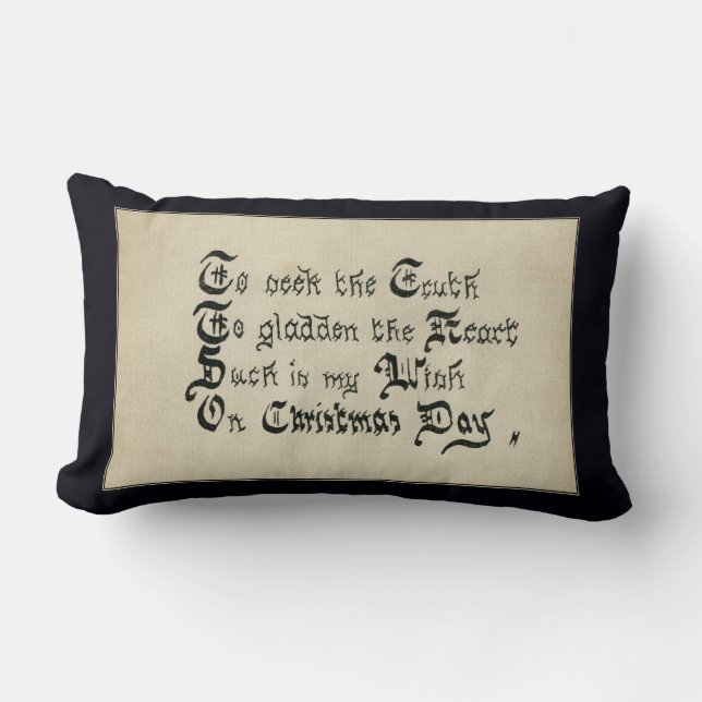 Juldagen Victorias Helgdag Önskar Lumbarkudde (Framsida)