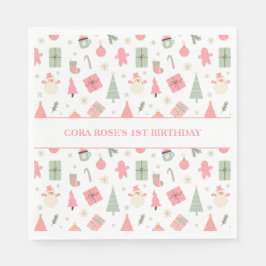 Juldagen Vilken Roligt första födelsedag Pappersservett