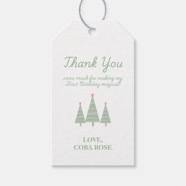 Juldagen Vilken Roligt första födelsedag Presentetikett (Framsidan)