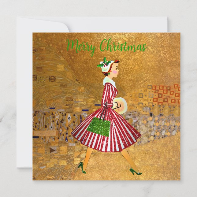 Juldagen Vintage Dam Guld (Framsida)