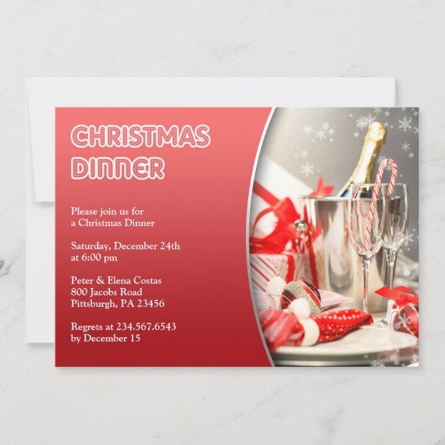 Juldagsinbjudan till Cocktail-partiet Inbjudningar (Framsida)