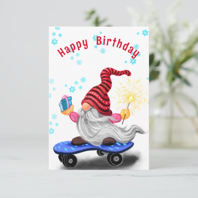 Juldagskort med Gift Funny Birthday Card (Stående Fram)