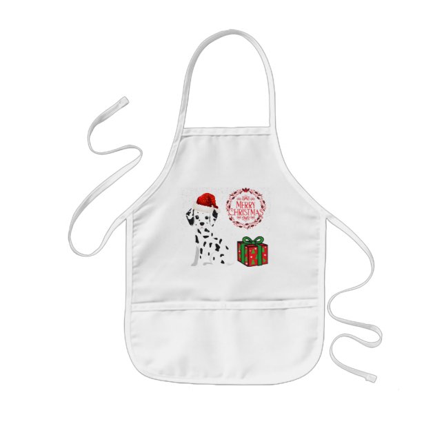 Juldalmatiker barn apron. barnförkläde (Framsidan)