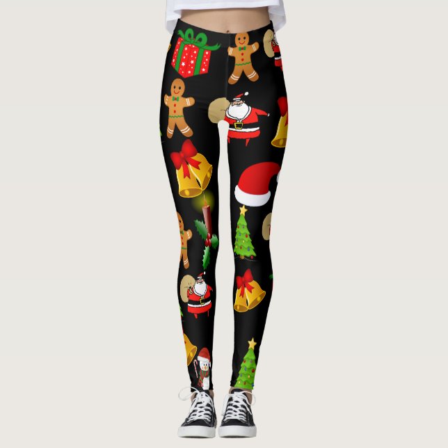 Juldamasker Leggings (Framsida)