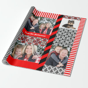 Juldamast 5 stora beställnings- familjfoto presentpapper