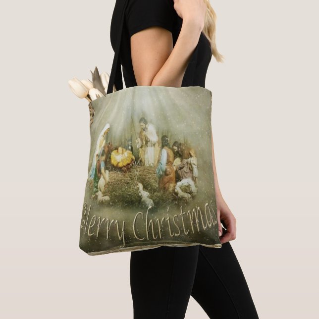 Juldamernas Tote bags, Jesus Kristus Tygkasse (Närbild)