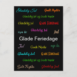 Juldanska Glade Feriedage Helg Vykort
