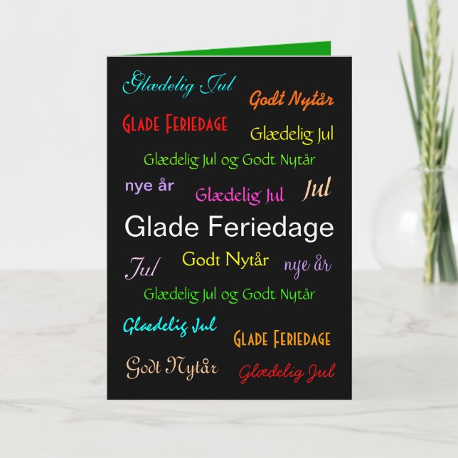 Juldanska Glade Feriedage Helgkort (Framsida)