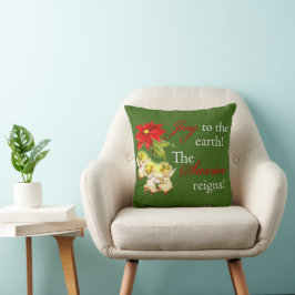 Juldanskning Baby Änglar på Guld Dekorativ kudde