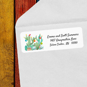 Juldeert Southwest Cactus Cacti Adress Returadress Etikett