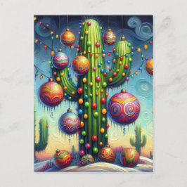Juldeert Southwest Saguaro Cactus Säsong Helg Vykort