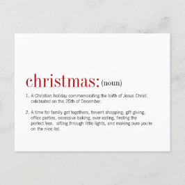 Juldefinition Helg Vykort