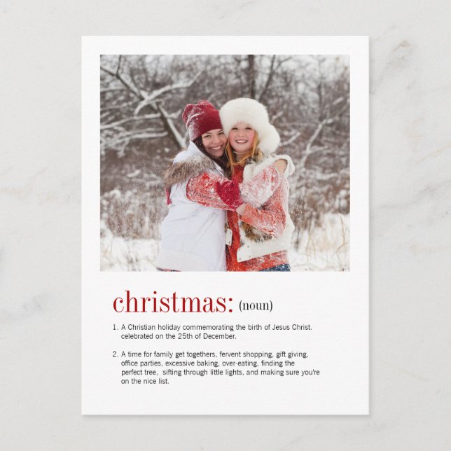 Juldefinitionsfoto Helg Vykort (Framsida)