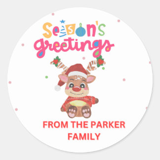 Juldekaler från Parker-familjen Runt Klistermärke