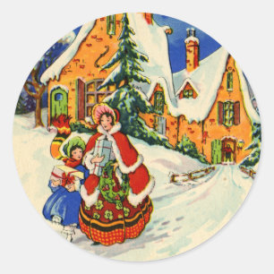 Juldekaler Runt Klistermärke
