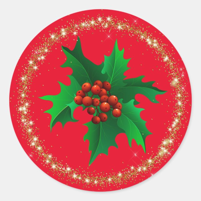 Juldekaler Runt Klistermärke (Framsida)