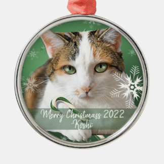 juldekaler vid katt metall julgransprydnad metall