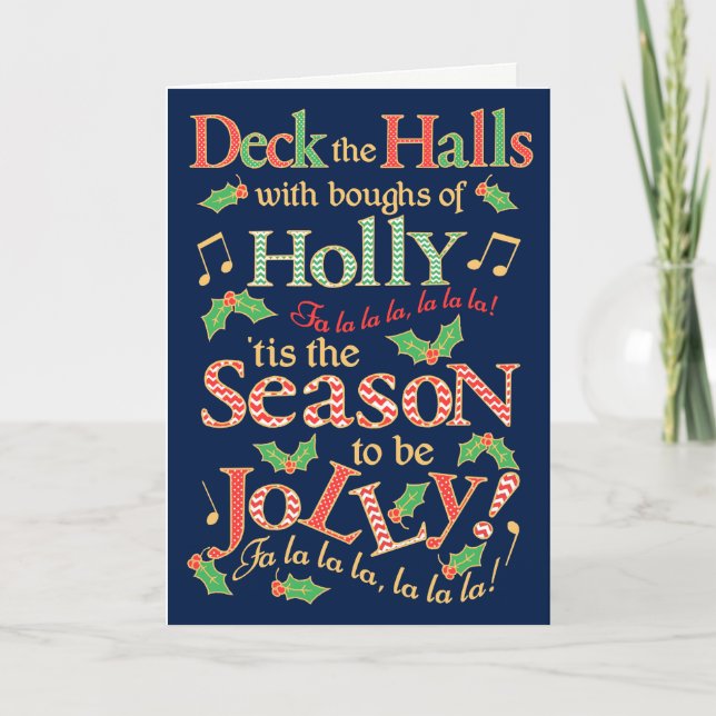Juldekan med Holly Kort (Framsida)