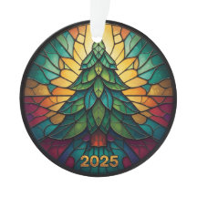 Juldekoration 2025 Falskt glasfärgat Eff. 1 