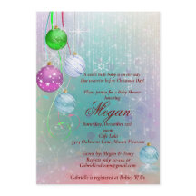 Juldekoration Baby Shower Inbjudan, Vinter