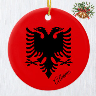 Juldekoration från Albanien, albansk flagga