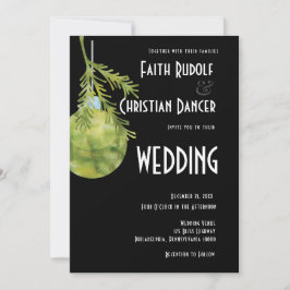 Juldekoration Grön, Modern Bröllop Meddelande