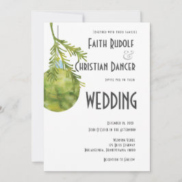 Juldekoration Grön, Modern Bröllop Meddelande