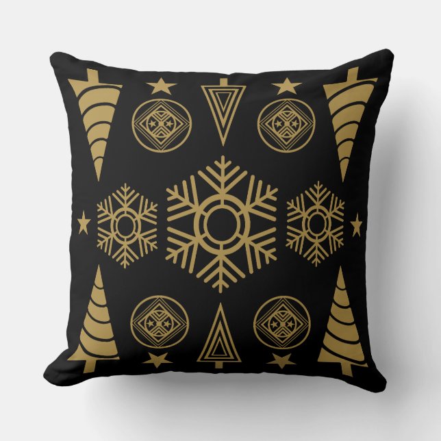 Juldekoration guld Art nouveau Kudde (Framsida)