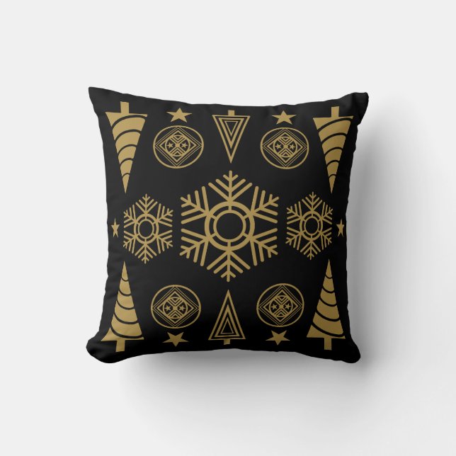 Juldekoration guld Art nouveau Kudde (Framsida)