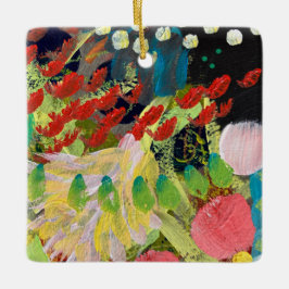 Juldekoration i blommor i nattlig design