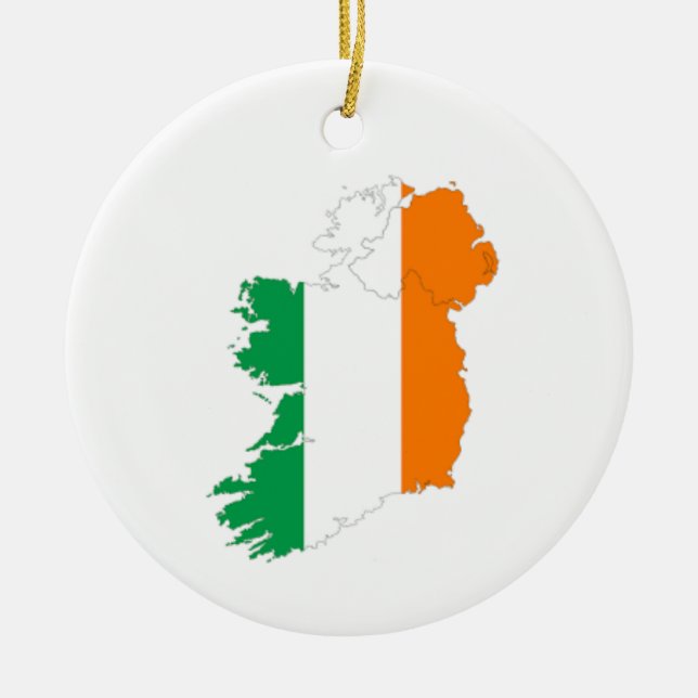 Juldekoration Irlandskarta (Framsidan)