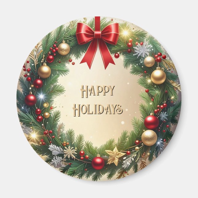 Juldekoration Julkrans Jul Holiday Magnet (Framsidan)