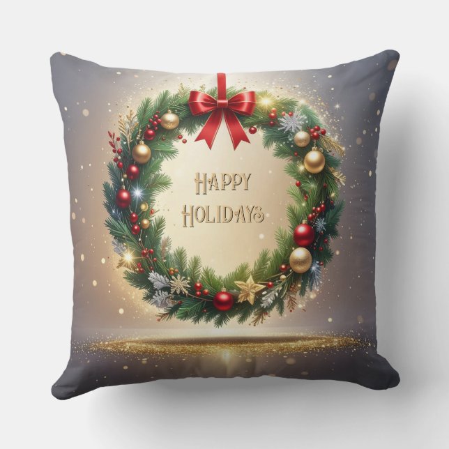 Juldekoration Julkrans Jul Kastkudde Kudde (Baksida)