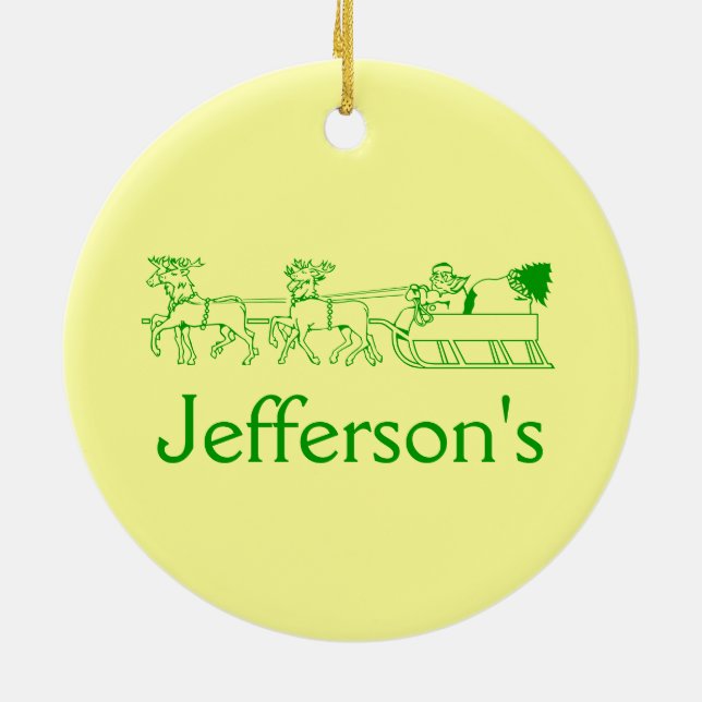Juldekoration - Julkrans och släde (Baksidan)
