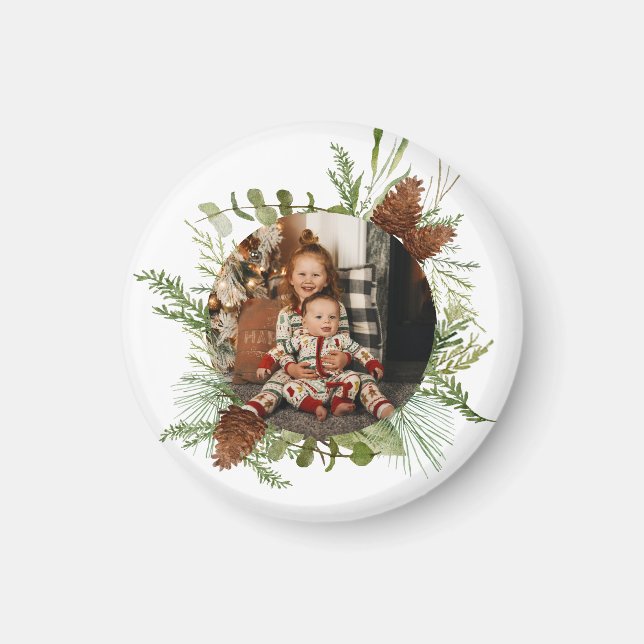 Juldekoration med din fotopersonlig magnet (Framsidan)