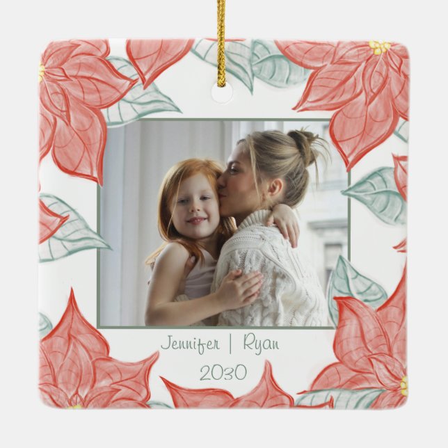 Juldekoration med Poinsettia (Baksida)
