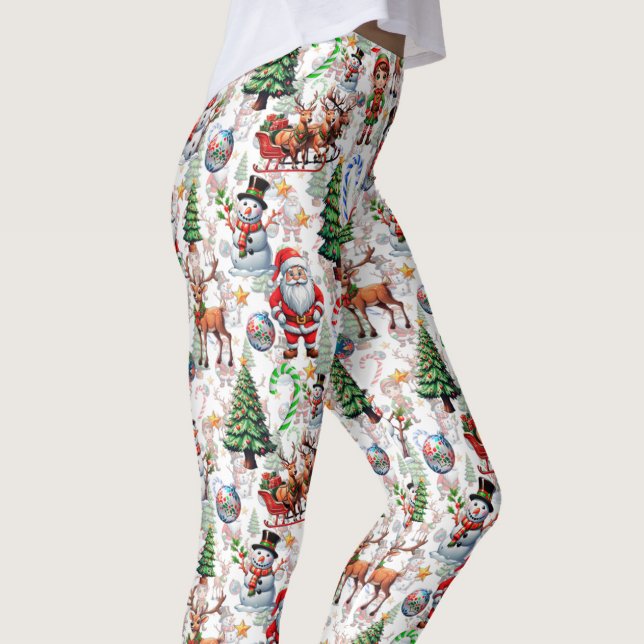 Juldekoration med vit bakgrund leggings (Skapare uppladdad)