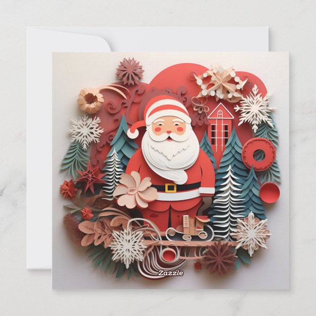 Juldekoration på julhälsningskort julkort (Baksida)