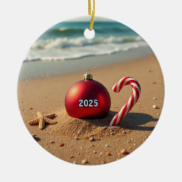 Juldekoration på stranden semesterpresentidé 