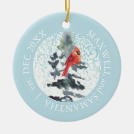 Juldekoration Röd kardinalvattenfärg Anpassningsba