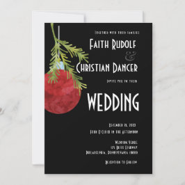 Juldekoration Röd, Modern Bröllop Meddelande