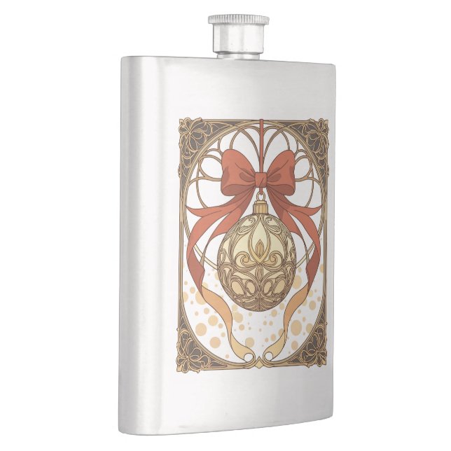 Juldekoration Röd Och Beige Art Nouveau  Fickplunta (Höger)