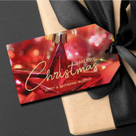 Juldekoration Stjärna Presentetikett